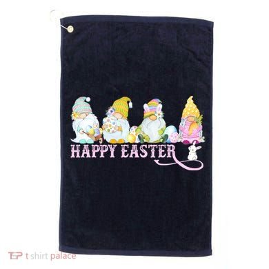 Easter Bunny Spring Gnome Easter Egg Hunting And Basket Golf Towel