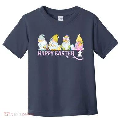Easter Bunny Spring Gnome Easter Egg Hunting And Basket Toddler T-Shirt