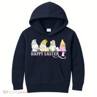 Easter Bunny Spring Gnome Easter Egg Hunting And Basket Kids Hoodie thumb 0