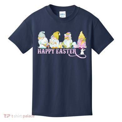 Easter Bunny Spring Gnome Easter Egg Hunting And Basket Kids T-Shirt