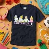Easter Bunny Spring Gnome Easter Egg Hunting And Basket Kids T-Shirt thumb 3