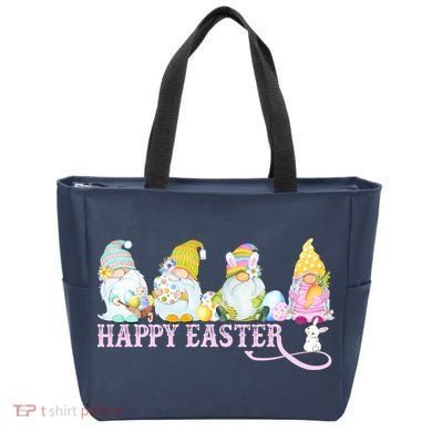 Easter Bunny Spring Gnome Easter Egg Hunting And Basket Tote Bag