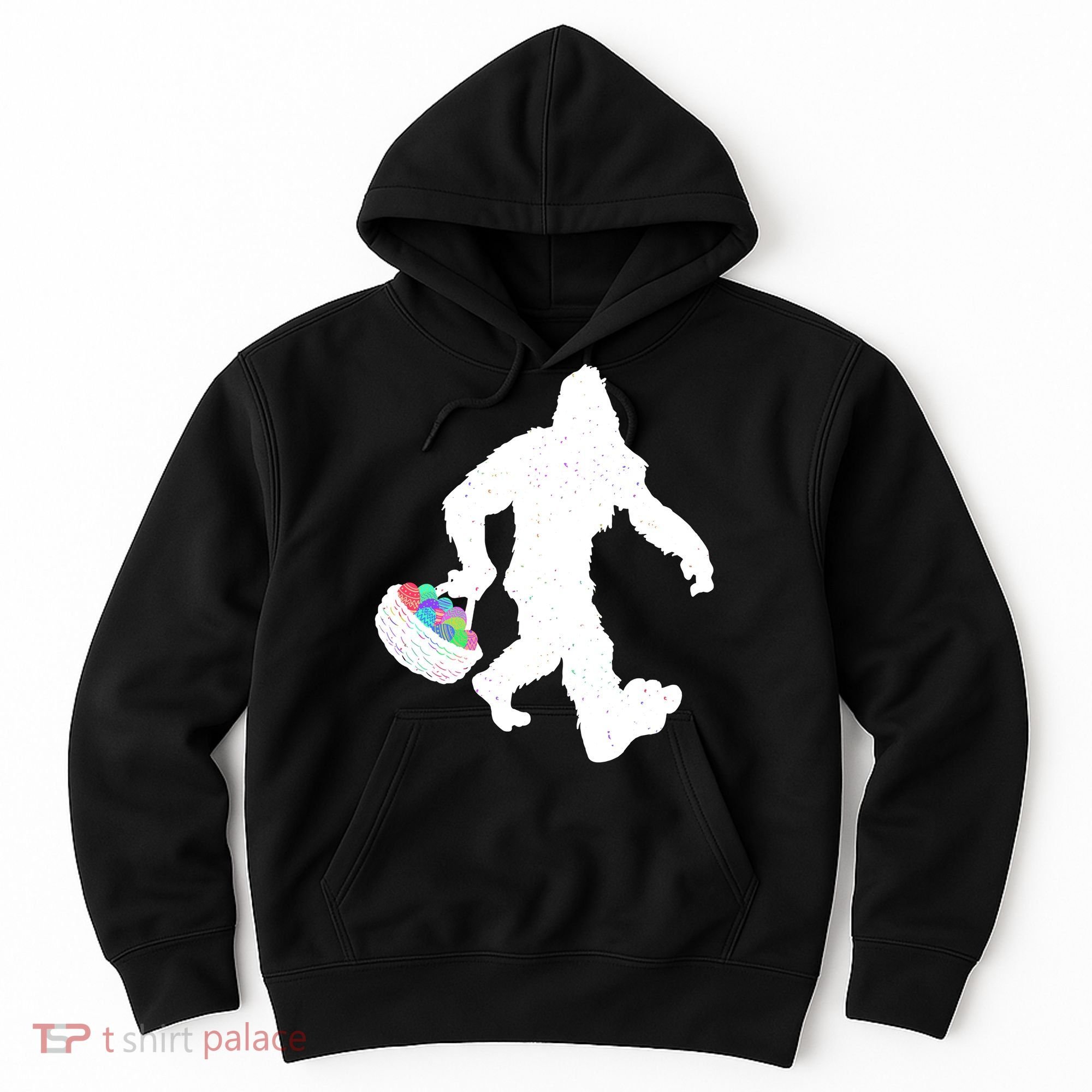 Easter Bigfoot Sasquatch Funny Easter Eggs Basket Hoodie