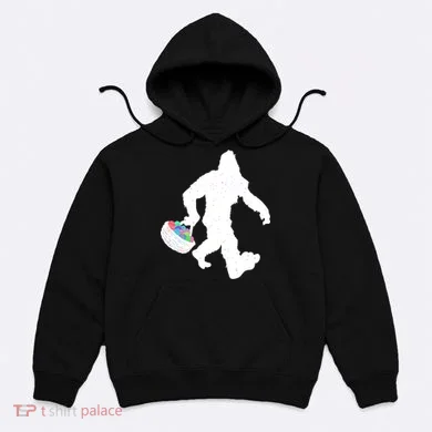 Easter Bigfoot Sasquatch Funny Easter Eggs Basket Hoodie