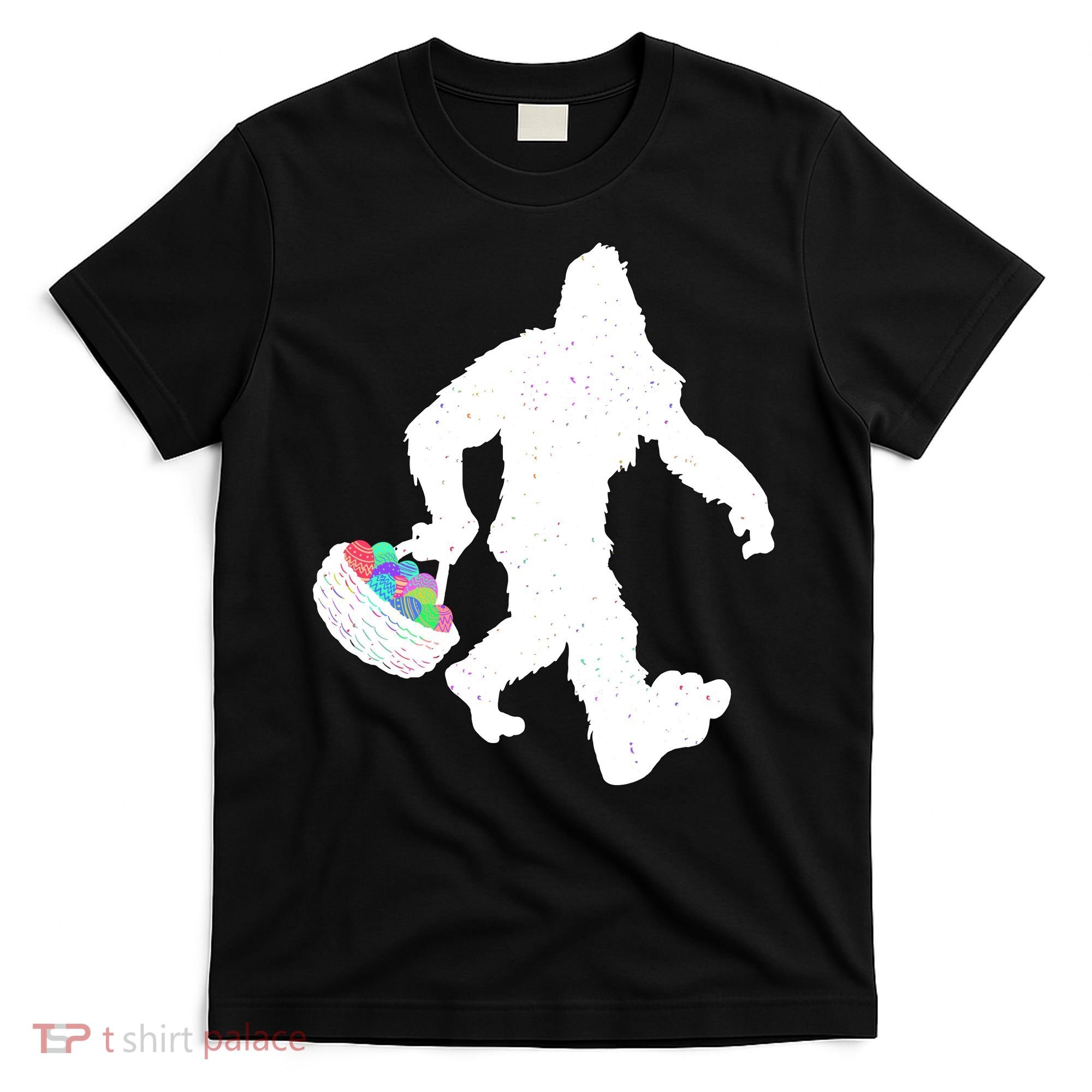 Easter Bigfoot Sasquatch Funny Easter Eggs Basket T-Shirt