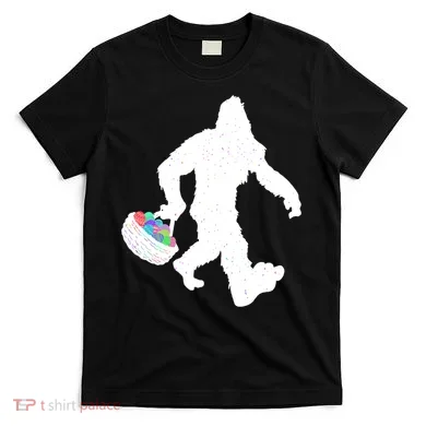 Easter Bigfoot Sasquatch Funny Easter Eggs Basket T-Shirt
