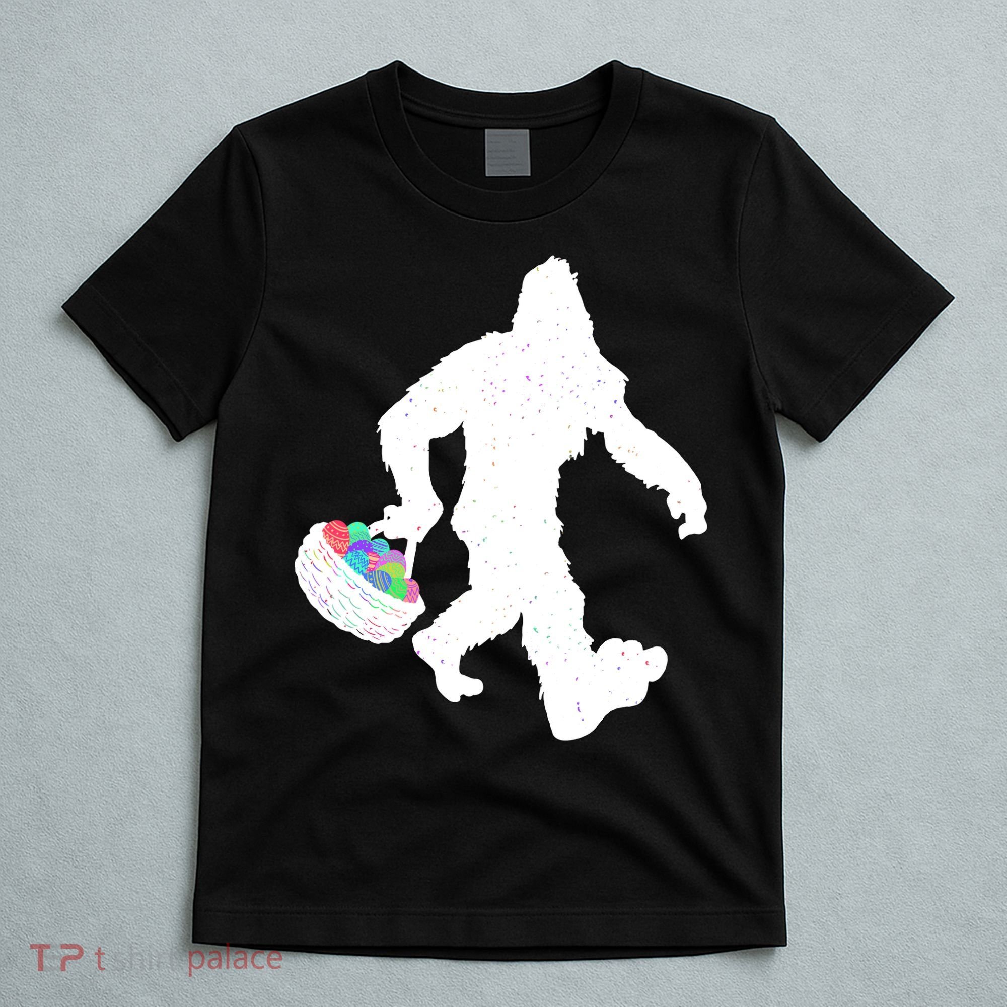 Easter Bigfoot Sasquatch Funny Easter Eggs Basket T-Shirt