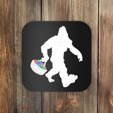 Easter Bigfoot Sasquatch Funny Easter Eggs Basket Coaster