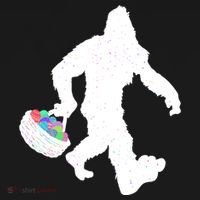 Easter Bigfoot Sasquatch Funny Easter Eggs Basket Polo thumb 3