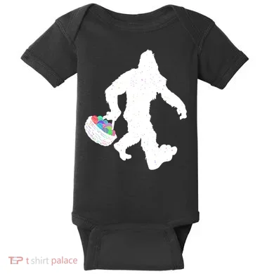 Easter Bigfoot Sasquatch Funny Easter Eggs Basket Baby Bodysuit