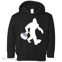 Easter Bigfoot Sasquatch Funny Easter Eggs Basket Toddler Hoodie thumb 0