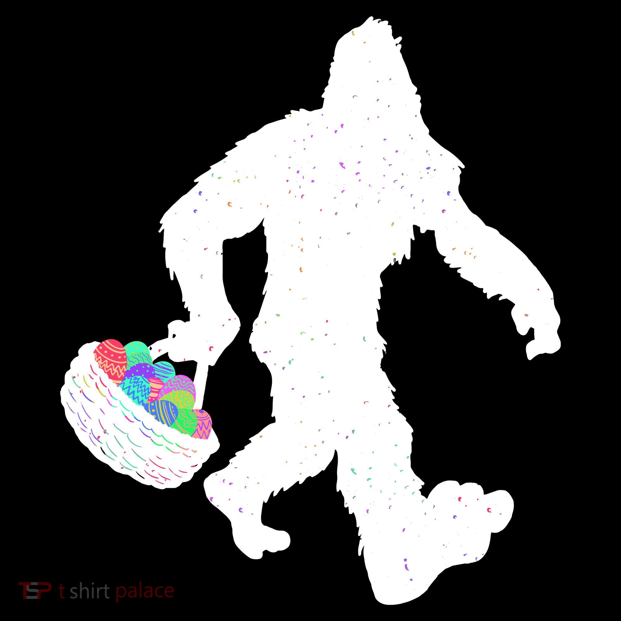 Easter Bigfoot Sasquatch Funny Easter Eggs Basket Toddler Hoodie