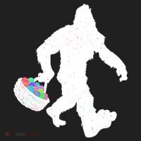 Easter Bigfoot Sasquatch Funny Easter Eggs Basket Golf Towel thumb 3