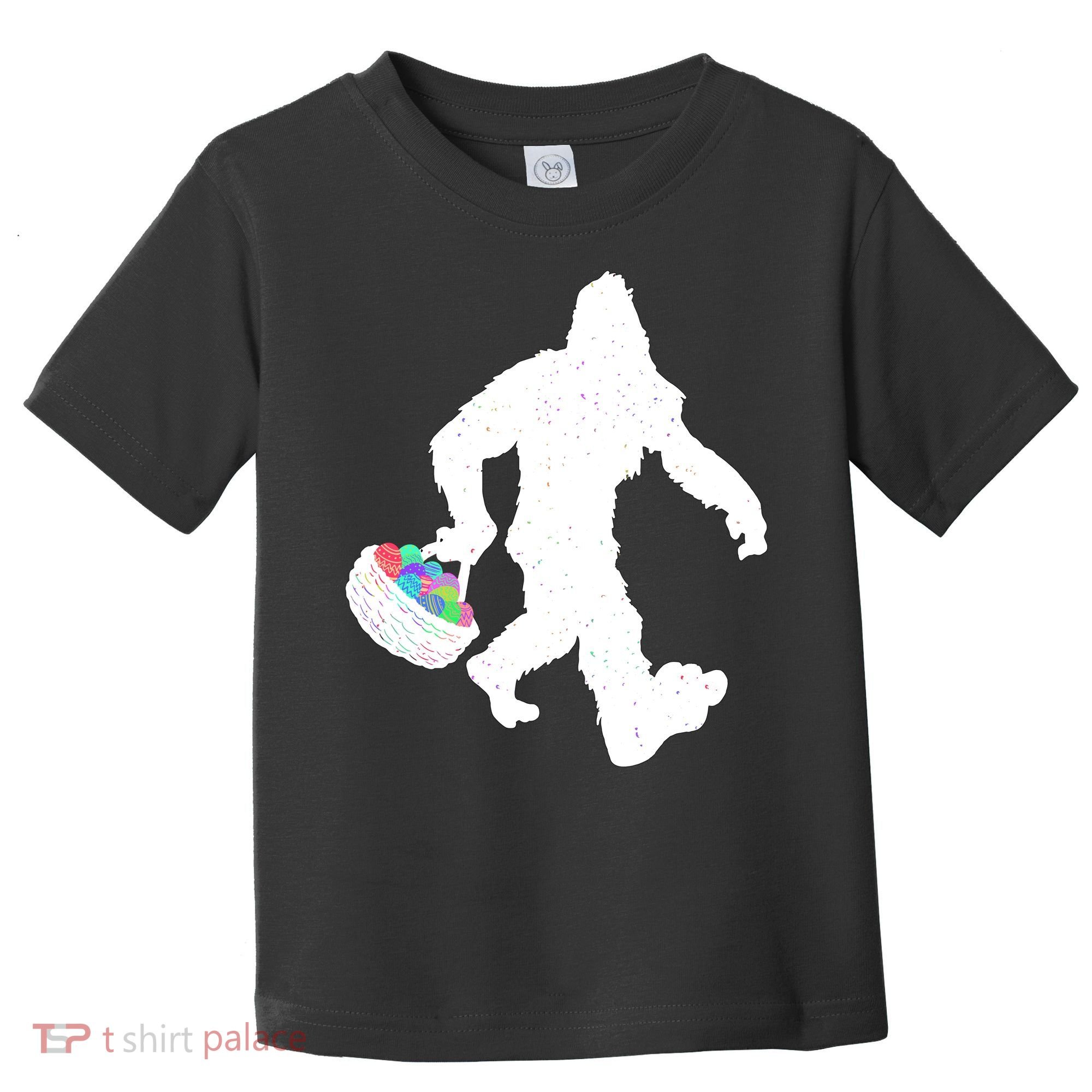 Easter Bigfoot Sasquatch Funny Easter Eggs Basket Toddler T-Shirt