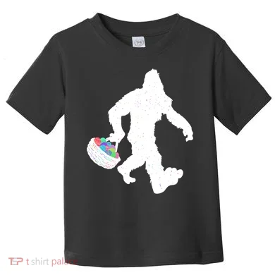 Easter Bigfoot Sasquatch Funny Easter Eggs Basket Toddler T-Shirt