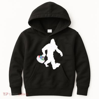 Easter Bigfoot Sasquatch Funny Easter Eggs Basket Kids Hoodie
