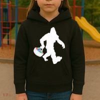 Easter Bigfoot Sasquatch Funny Easter Eggs Basket Kids Hoodie thumb 3