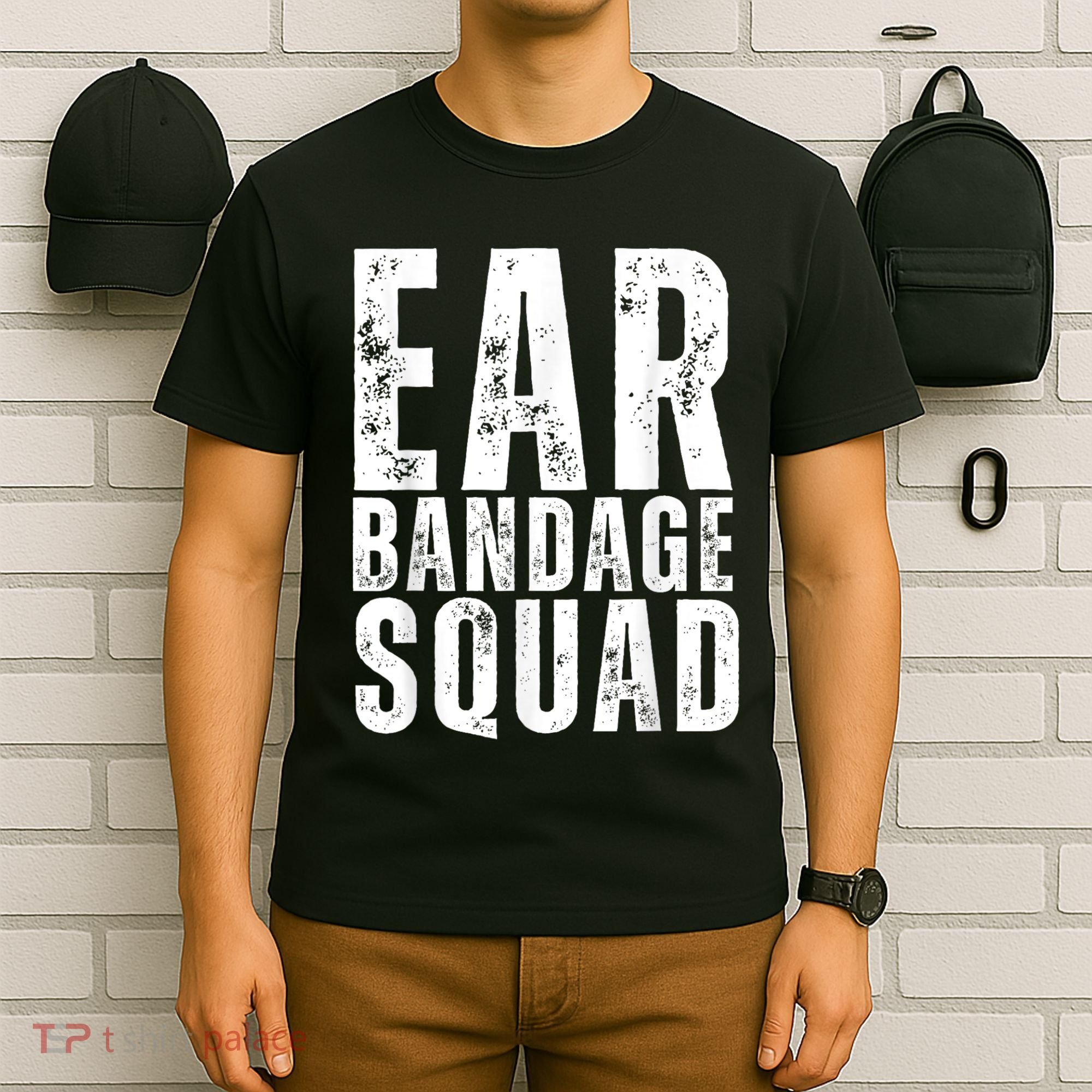 Ear Bandage Squad Patriotic Usa American T-Shirt