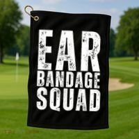 Ear Bandage Squad Patriotic Usa American Golf Towel thumb 1