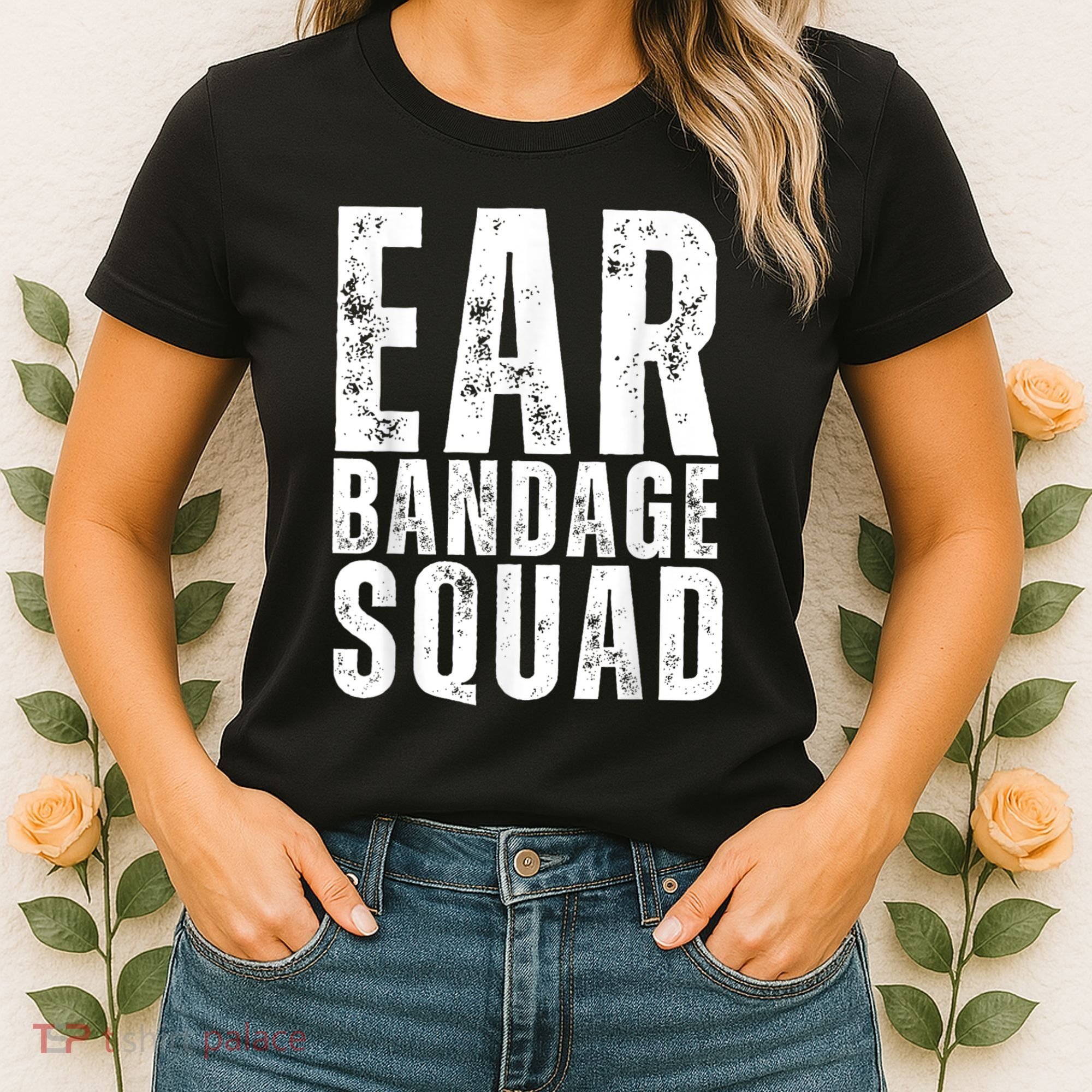Ear Bandage Squad Patriotic Usa American Women's T-Shirt