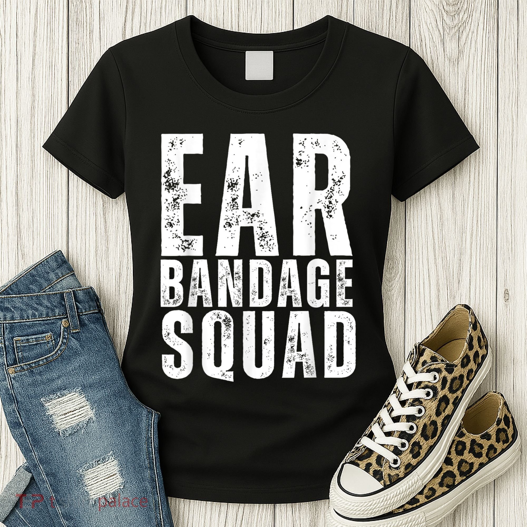Ear Bandage Squad Patriotic Usa American Women's T-Shirt