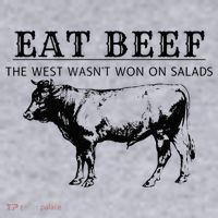 Eat Beef The West Wasn't Won on Salads Funny Beef Cow Women's Sweatshirt thumb 2