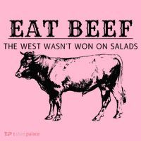 Eat Beef The West Wasn't Won on Salads Funny Beef Cow Coaster thumb 2