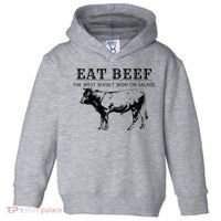 Eat Beef The West Wasn't Won on Salads Funny Beef Cow Toddler Hoodie thumb 0