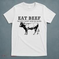 Eat Beef The West Wasn't Won on Salads Funny Beef Cow T-Shirt thumb 5