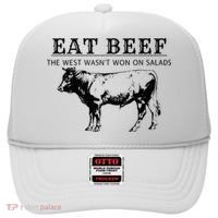Eat Beef The West Wasn't Won on Salads Funny Beef Cow Hat thumb 0
