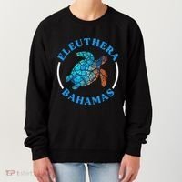 Eleuthera Bahamas Vacation Sea Turtle Souvenir Women's Sweatshirt thumb 0