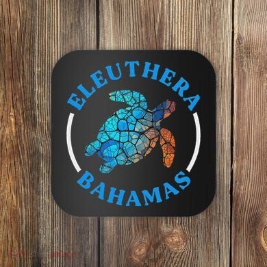 Eleuthera Bahamas Vacation Sea Turtle Souvenir Coaster