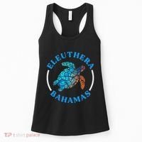 Eleuthera Bahamas Vacation Sea Turtle Souvenir Women's Tank Top thumb 0
