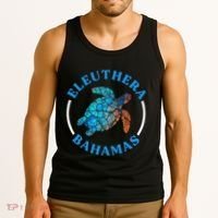 Eleuthera Bahamas Vacation Sea Turtle Souvenir Tank Top thumb 3
