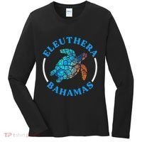 Eleuthera Bahamas Vacation Sea Turtle Souvenir Women's Long Sleeve Shirt thumb 0