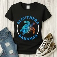 Eleuthera Bahamas Vacation Sea Turtle Souvenir Women's T-Shirt thumb 3