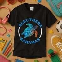 Eleuthera Bahamas Vacation Sea Turtle Souvenir Kids T-Shirt thumb 3
