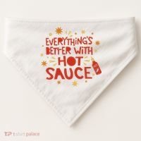 Everything's Better With Hot Sauce USA-Made Doggie Bandana thumb 0