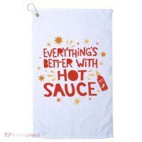 Everything's Better With Hot Sauce Golf Towel thumb 0