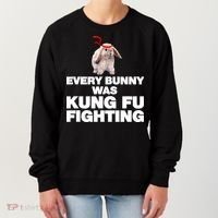 Every Bunny Was Kung Fu Fighting Funny Easter Rabbit Women's Sweatshirt thumb 0