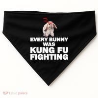 Every Bunny Was Kung Fu Fighting Funny Easter Rabbit USA-Made Doggie Bandana thumb 0