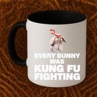 Every Bunny Was Kung Fu Fighting Funny Easter Rabbit Coffee Mug thumb 2
