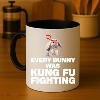 Every Bunny Was Kung Fu Fighting Funny Easter Rabbit Coffee Mug thumb 4