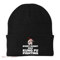 Every Bunny Was Kung Fu Fighting Funny Easter Rabbit Beanie thumb 0