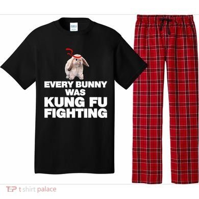 Every Bunny Was Kung Fu Fighting Funny Easter Rabbit Pajama Set
