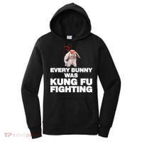 Every Bunny Was Kung Fu Fighting Funny Easter Rabbit Women's Hoodie thumb 0