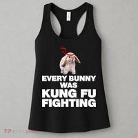 Every Bunny Was Kung Fu Fighting Funny Easter Rabbit Women's Tank Top thumb 3