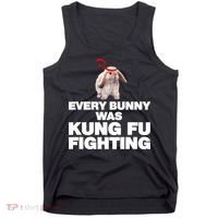 Every Bunny Was Kung Fu Fighting Funny Easter Rabbit Tank Top thumb 0