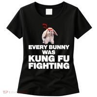 Every Bunny Was Kung Fu Fighting Funny Easter Rabbit Women's T-Shirt thumb 0