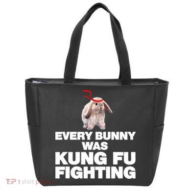 Every Bunny Was Kung Fu Fighting Funny Easter Rabbit Tote Bag
